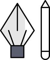 potlood gevulde voor de helft besnoeiing icoon vector