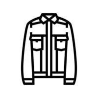 denim jasje streetwear kleding mode lijn icoon illustratie vector