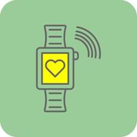 SmartWatch gevulde geel icoon vector