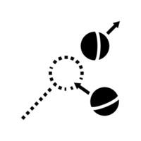 stormloop croquet spel glyph icoon illustratie vector