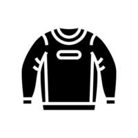 ronde hals sweater streetwear kleding mode glyph icoon illustratie vector