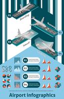 Luchthaven Infographic Set vector