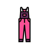 overall wijnoogst mode kleur icoon illustratie vector