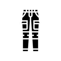 lading broek wijnoogst mode glyph icoon illustratie vector