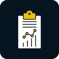 rapport glyph tweekleurig pictogram vector