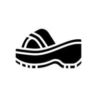 platform sneaker wijnoogst mode glyph icoon illustratie vector