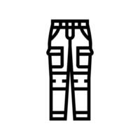 lading broek wijnoogst mode lijn icoon illustratie vector