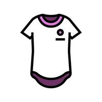 lange rij tee streetwear kleding mode kleur icoon illustratie vector