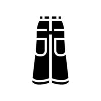 baggy jeans wijnoogst mode glyph icoon illustratie vector