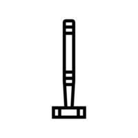 hamer croquet spel lijn icoon illustratie vector