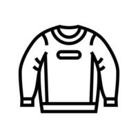 ronde hals sweater streetwear kleding mode lijn icoon illustratie vector