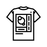 grafisch tee streetwear kleding mode lijn icoon illustratie vector