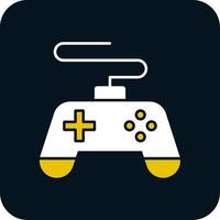 game console glyph twee kleuren icoon vector