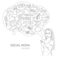 sociale media concept vector