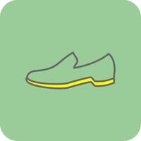 schoenen gevulde geel icoon vector