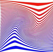 abstract patroon in de het formulier van golvend blauw en rood strepen Aan een wit achtergrond vector