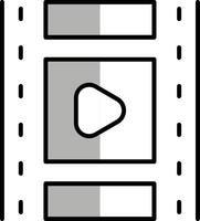 film haspel gevulde voor de helft besnoeiing icoon vector