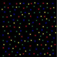 abstract patroon in de het formulier van veelkleurig dots Aan een zwart achtergrond vector