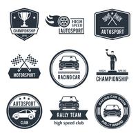 auto sport label vector