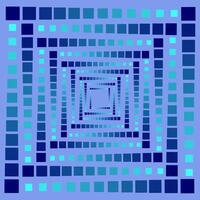 abstract meetkundig patroon in de het formulier van pleinen Aan een blauw helling achtergrond vector