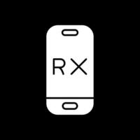 rx glyph omgekeerd icoon vector