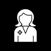 dokter glyph omgekeerd icoon vector