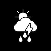 storm glyph omgekeerd pictogram vector