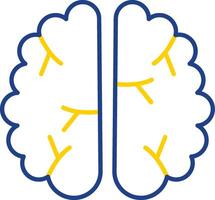 psychologie lijn twee kleur icoon vector