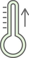 stijgende lijn temperatuur filay icoon vector