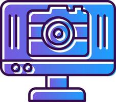 camera helling gevulde icoon vector