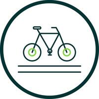 fiets lijn cirkel icoon vector