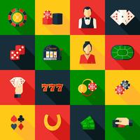 Casino pictogram plat vector