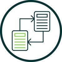 het dossier sharing lijn cirkel icoon vector