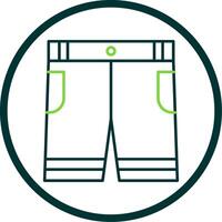 shorts lijn cirkel icoon vector