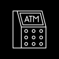 ATM machine lijn omgekeerd pictogram vector