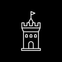 kasteel lijn omgekeerd pictogram vector