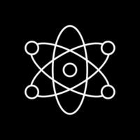 atoomlijn omgekeerd pictogram vector