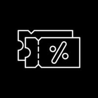 kortingslijn omgekeerd pictogram vector