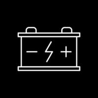 pictogram batterij lijn omgekeerd vector