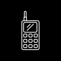 walkie talkie lijn omgekeerd pictogram vector