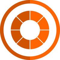 kleur wiel glyph oranje cirkel icoon vector