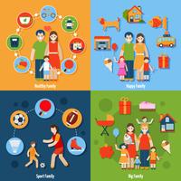 Familie Icons Set vector