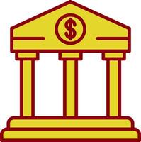 bank glyph kromme icoon vector