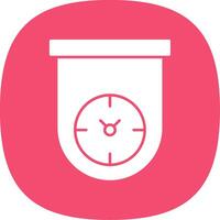 keuken timer glyph kromme icoon vector