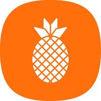 ananas glyph kromme icoon vector