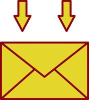 mail glyph kromme icoon vector
