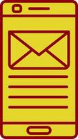 e-mail glyph kromme icoon vector