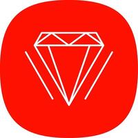 diamant lijn kromme icoon vector