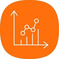 diagram lijn kromme icoon vector