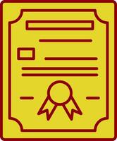 certificaat glyph kromme icoon vector